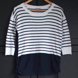 T by Talbots | Cotton Blend Nautical Women's 3/4 Sleeve Sweater